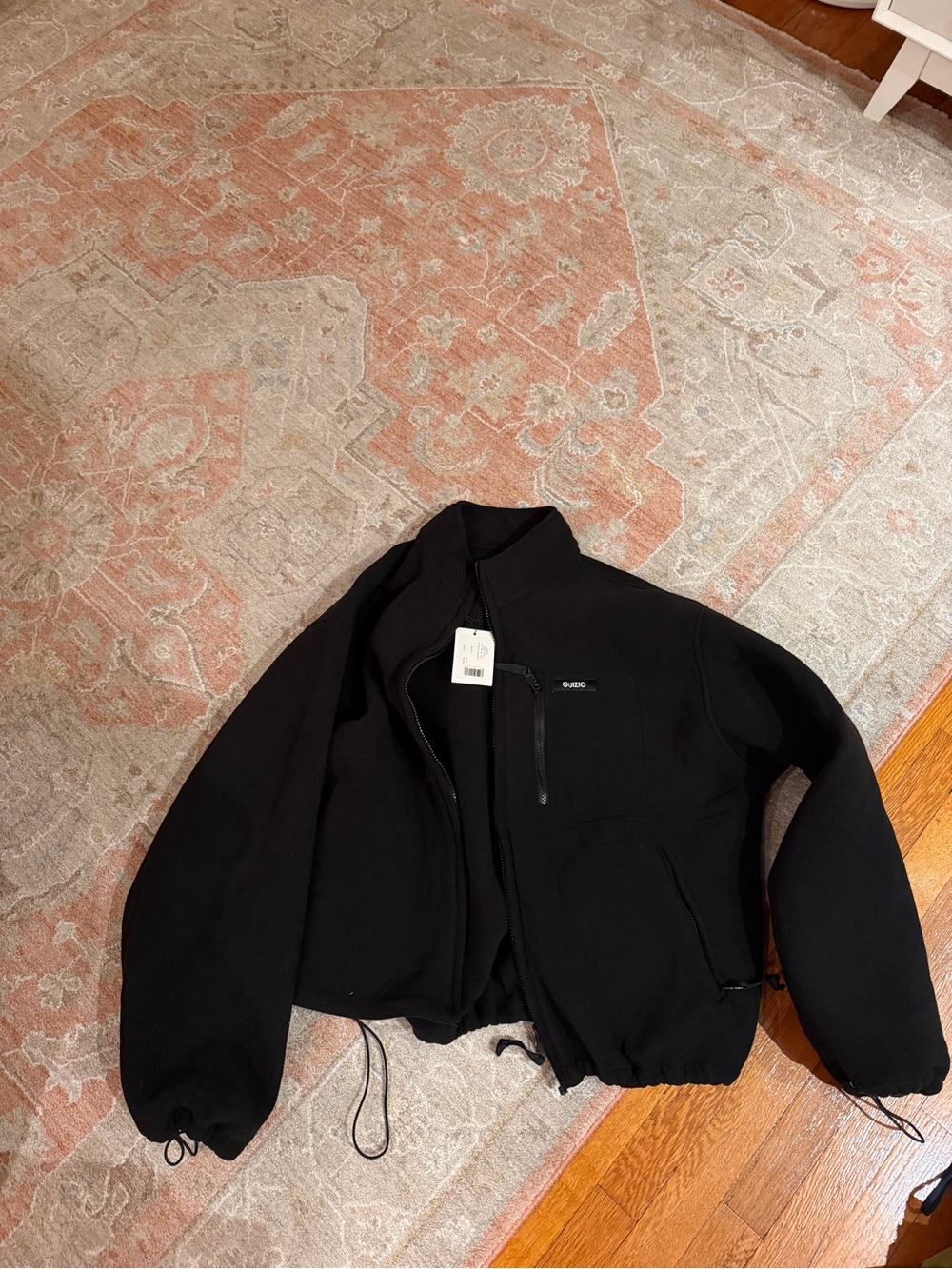 Danielle Guizio Black Bomber Jacket